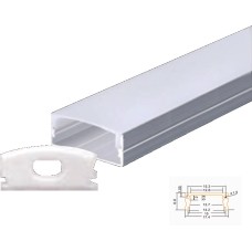 LED Aluminium Opbouwprofiel 17x7mm – Inclusief Opaal of Witte Afdekkap – 2m