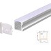 LED Aluminium Opbouwprofiel 17x15mm – Inclusief Opaal of Witte Afdekkap – 2m